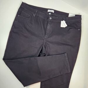 Lane Bryant Pants Womens‎ 24 Long Signature Fit Skinny Mid Rise Black Denim NEW